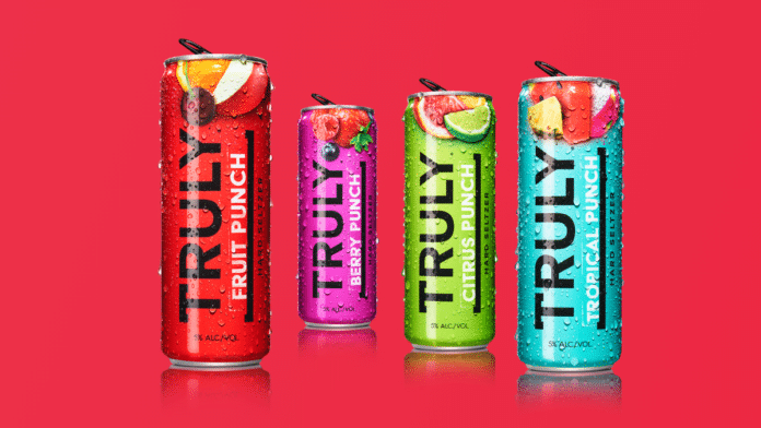 Four flavors of Truly hard punch in cans